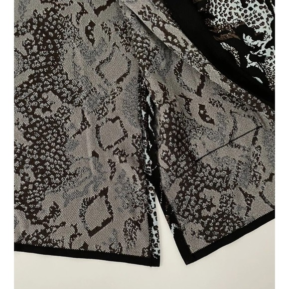 Exclusively Misook Cheetah Snake Animal Print BlackBlueBrown Cardigan Jacket S - Picture 6 of 11